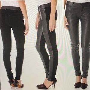 Vince brown leather/suede five pocket pant size 10 NWT